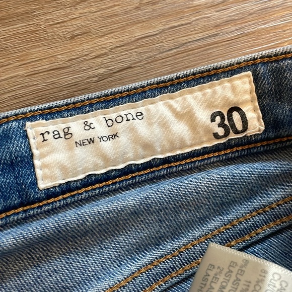 Rag & Bone Cate Mid-Rise Skinny Jeans - Cabell with Holes - Picture 7 of 11